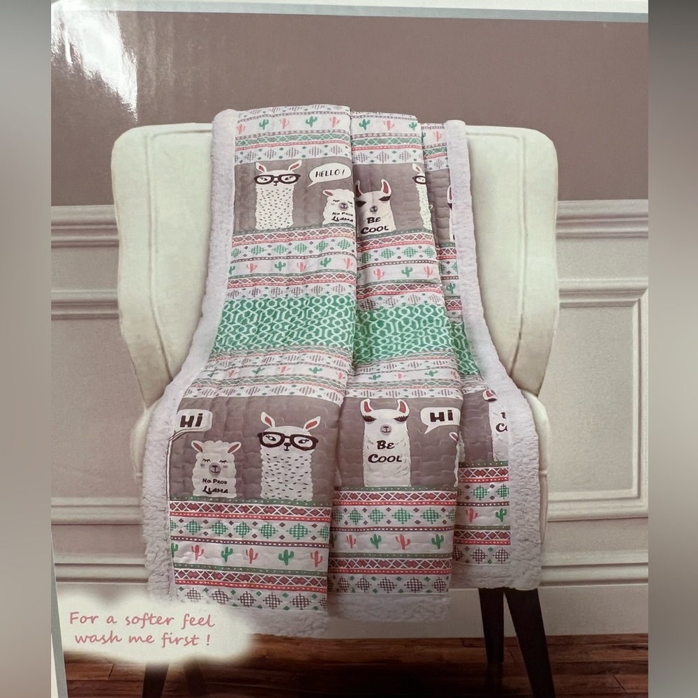 Sherpa lined blanket